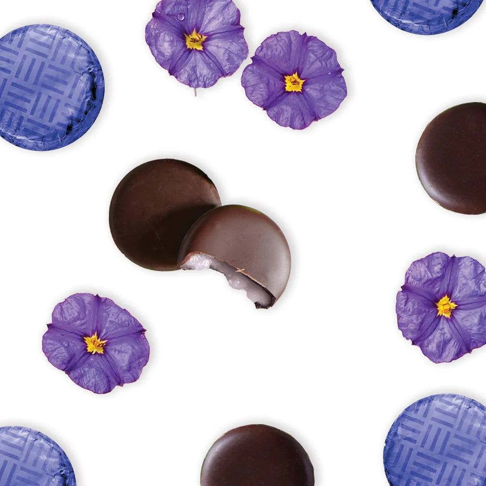 Dark Chocolate Violet Fondant Creams