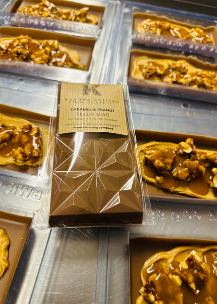 Caramel & Peanut Filled Slab