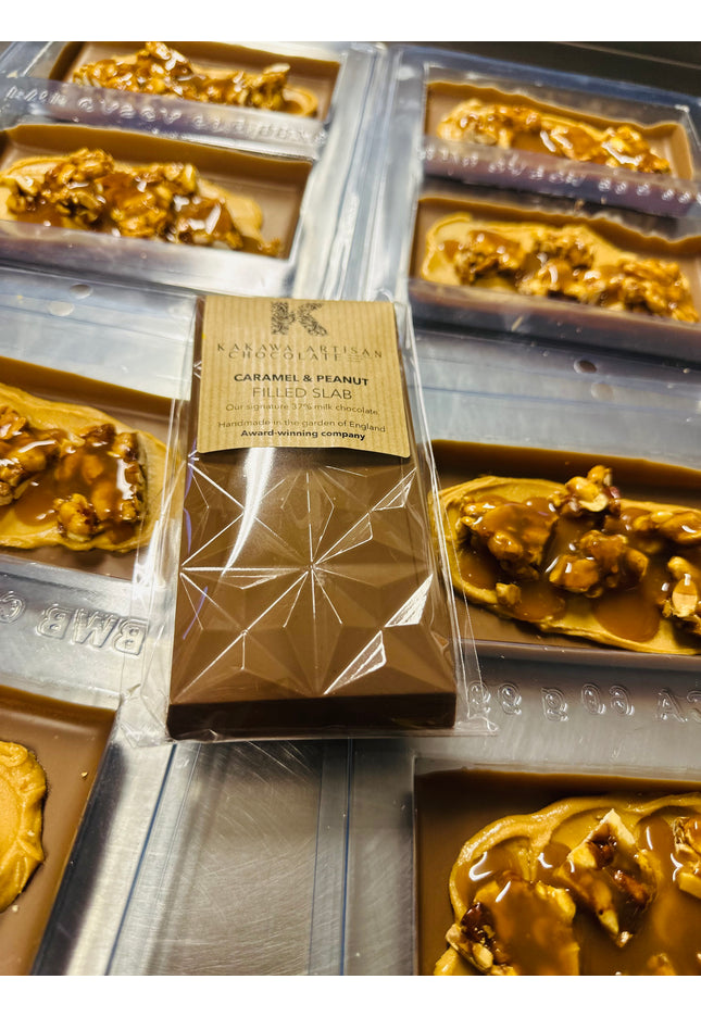 Caramel & Peanut Filled Slab