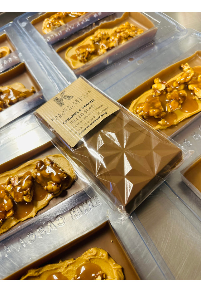 Caramel & Peanut Filled Slab