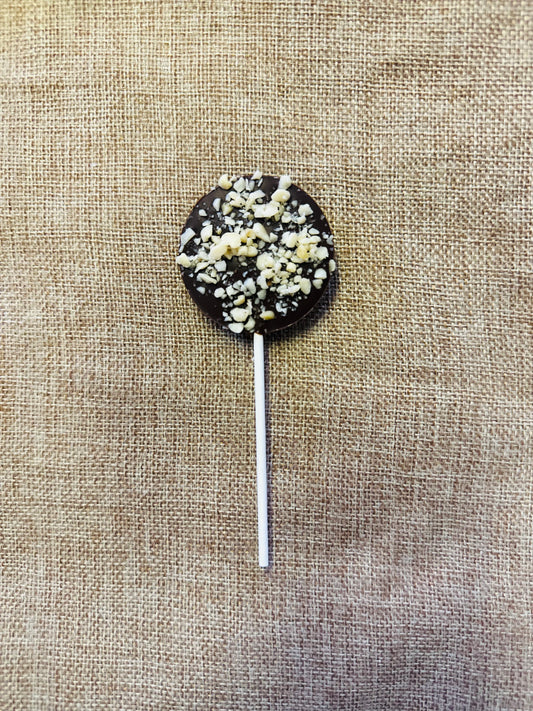 DARK CHOCOLATE LOLLIPOP with mixed nuts