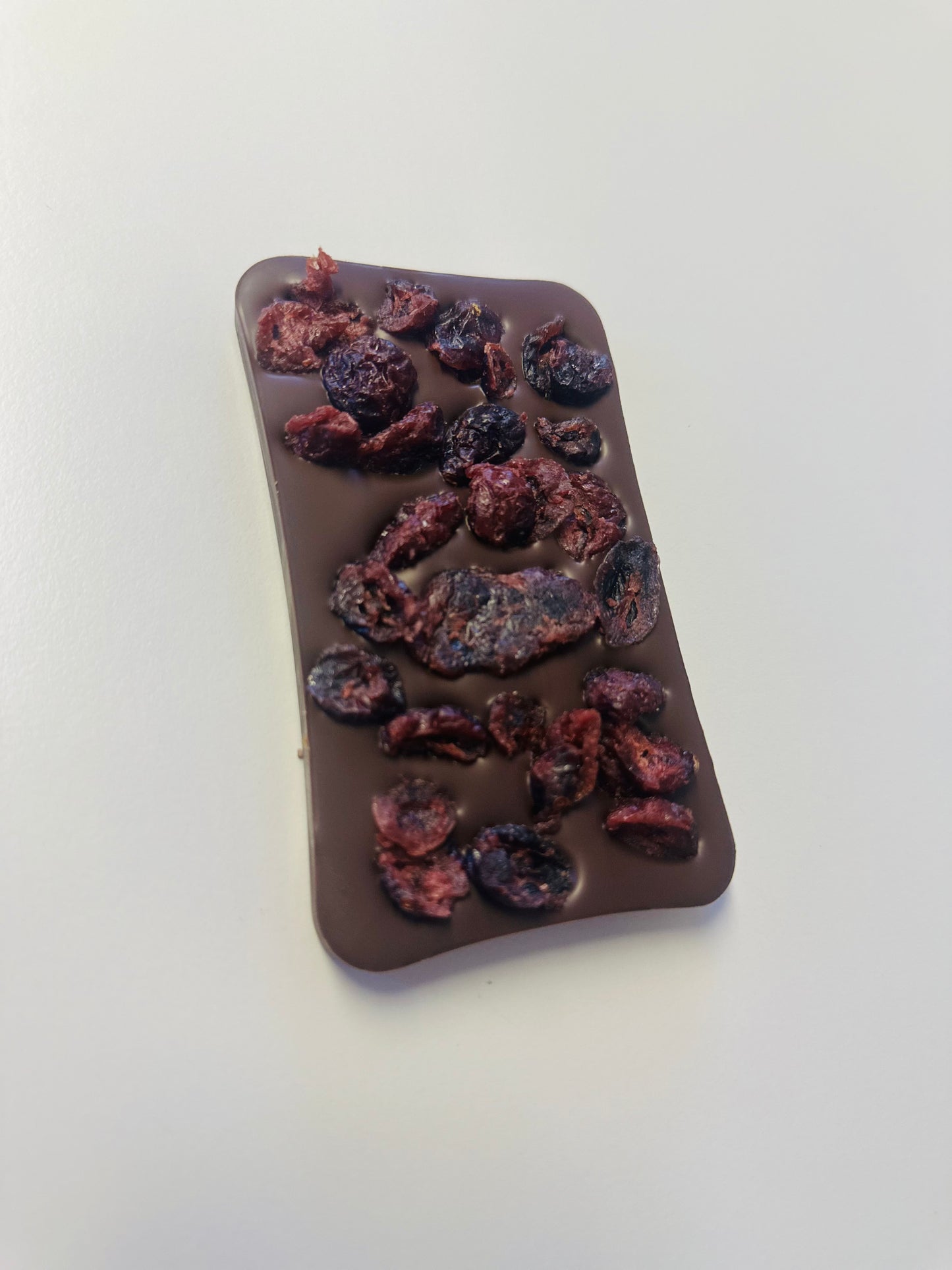 DARK CHOCOLATE SLAB with cranberries