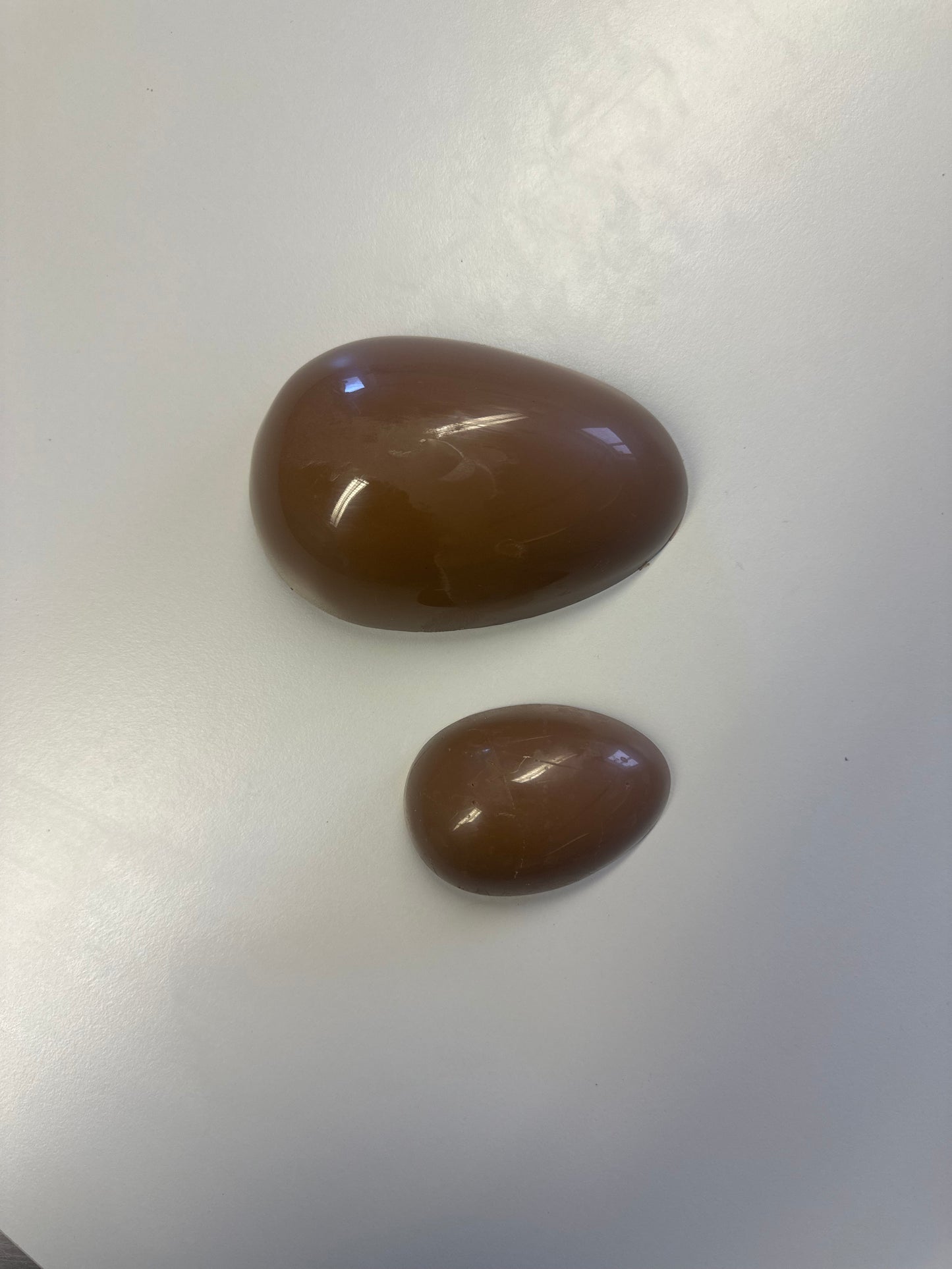 White Chocolate Hazelnut Filled Egg Half