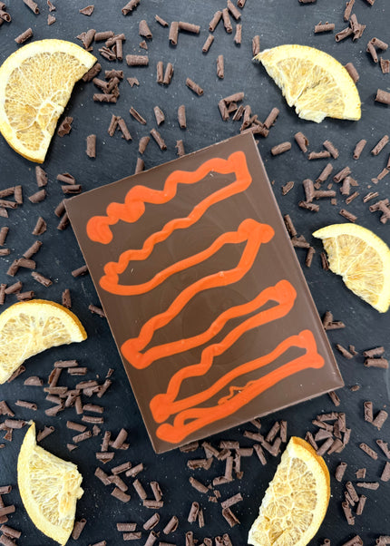 Orange Swirl Milk Chocolate Bloc