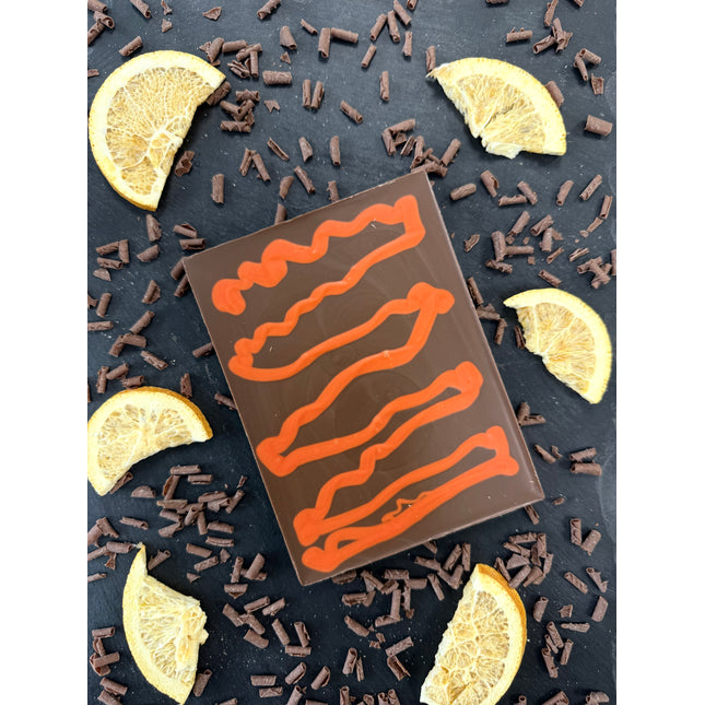 Orange Swirl Milk Chocolate Bloc