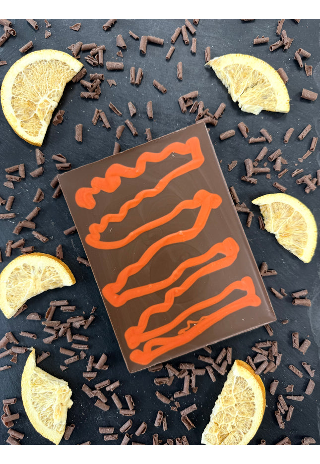 Orange Swirl Milk Chocolate Bloc