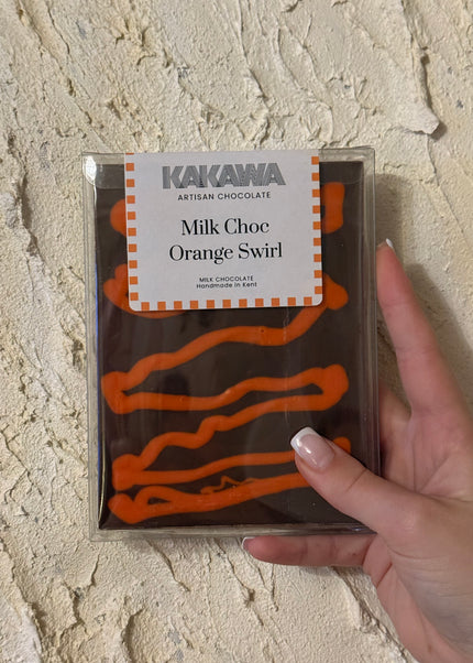 Orange Swirl Milk Chocolate Bloc