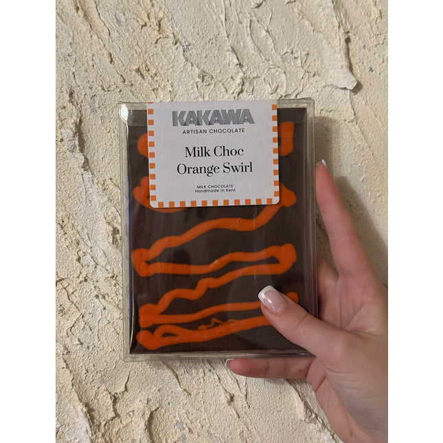Orange Swirl Milk Chocolate Bloc