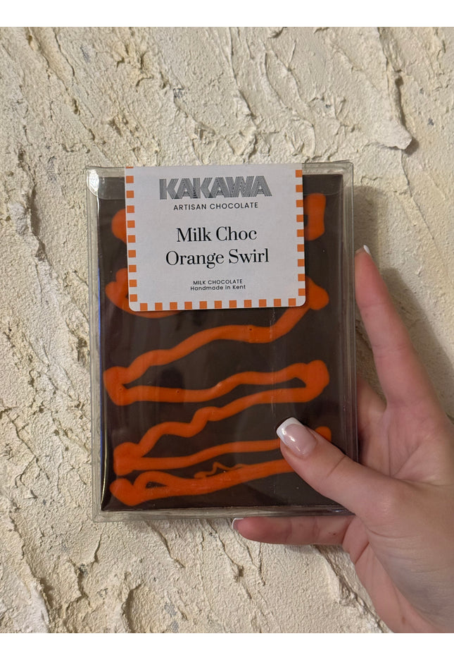 Orange Swirl Milk Chocolate Bloc