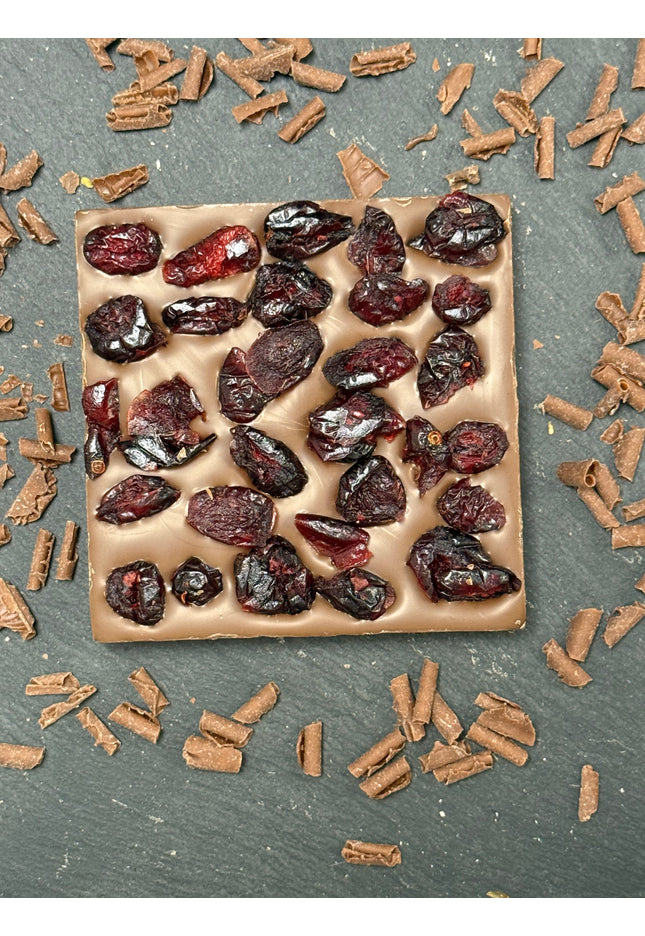 Cranberry Milk Chocolate Mini Bloc (96g)