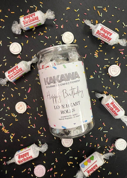 Happy Birthday Love Heart Rolls