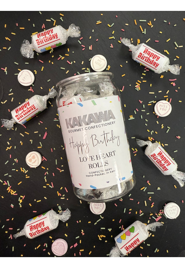 Happy Birthday Love Heart Rolls