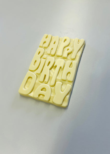 Happy Birthday Bar - White Chocolate