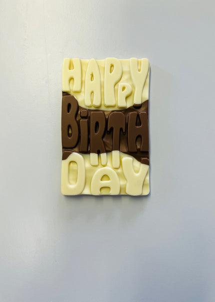 Happy Birthday Bar - Milk & White Chocolate