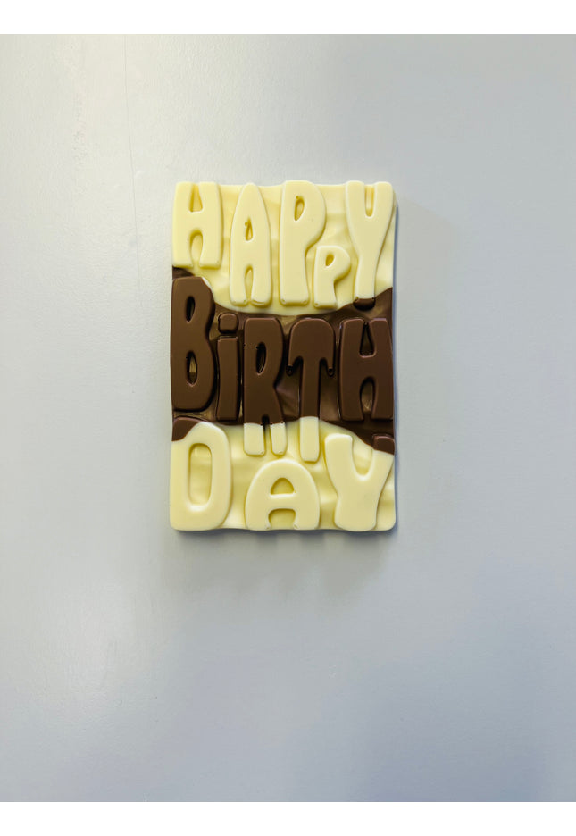 Happy Birthday Bar - Milk & White Chocolate