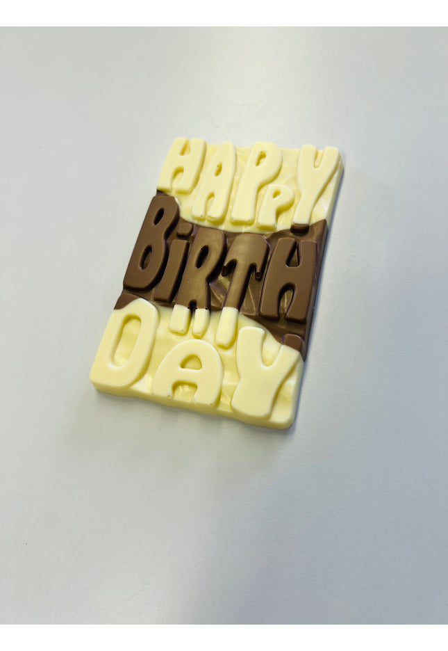 Happy Birthday Bar - Milk & White Chocolate