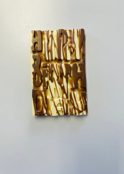 Happy Birthday Bar - Milk on White Chocolate