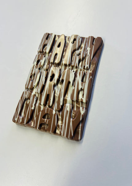 Happy Birthday Bar - White on Milk Chocolate