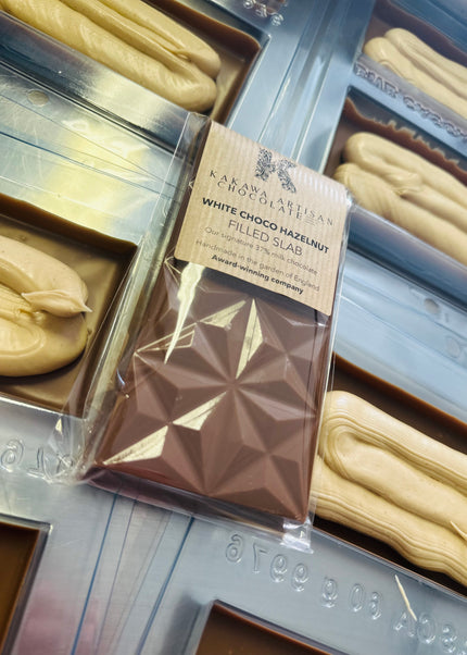 White Choco Hazelnut Filled Slab