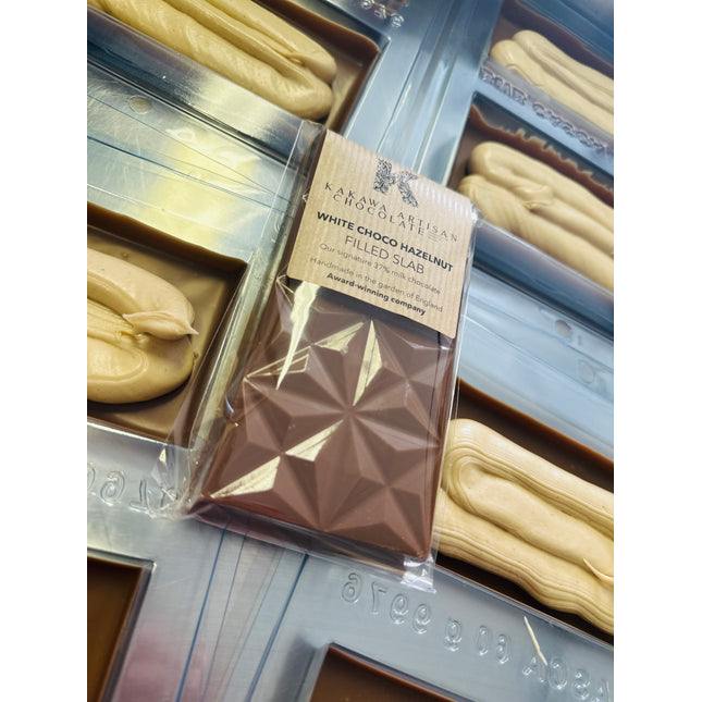 White Choco Hazelnut Filled Slab