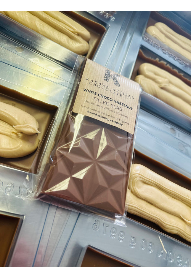 White Choco Hazelnut Filled Slab