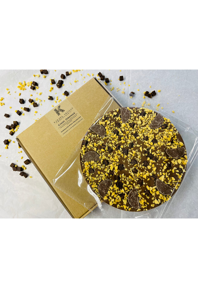 Choc Orange Milk Chocolate Pizza - 300g
