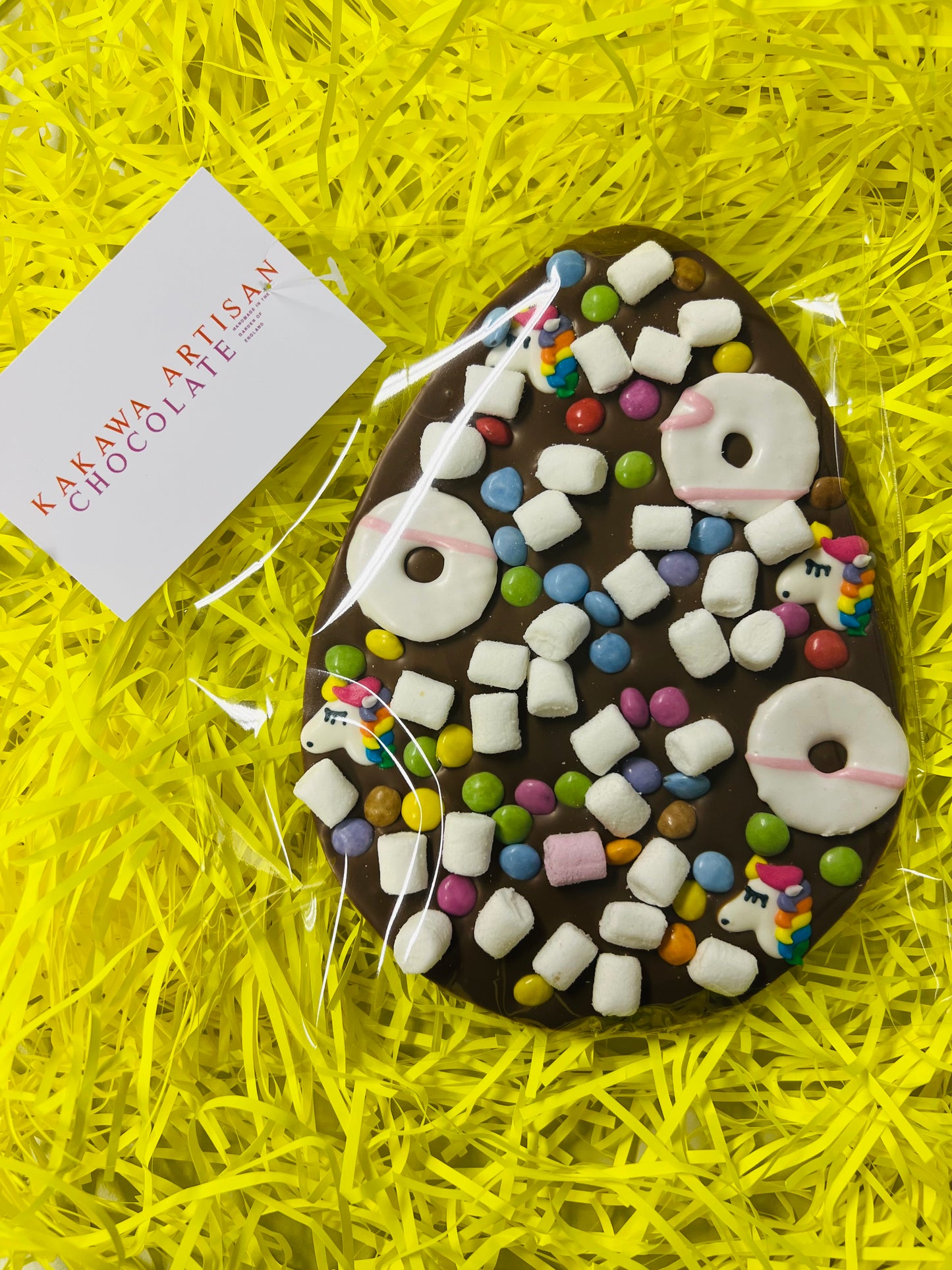 Rainbow Crunch - Easter Egg shaped slab