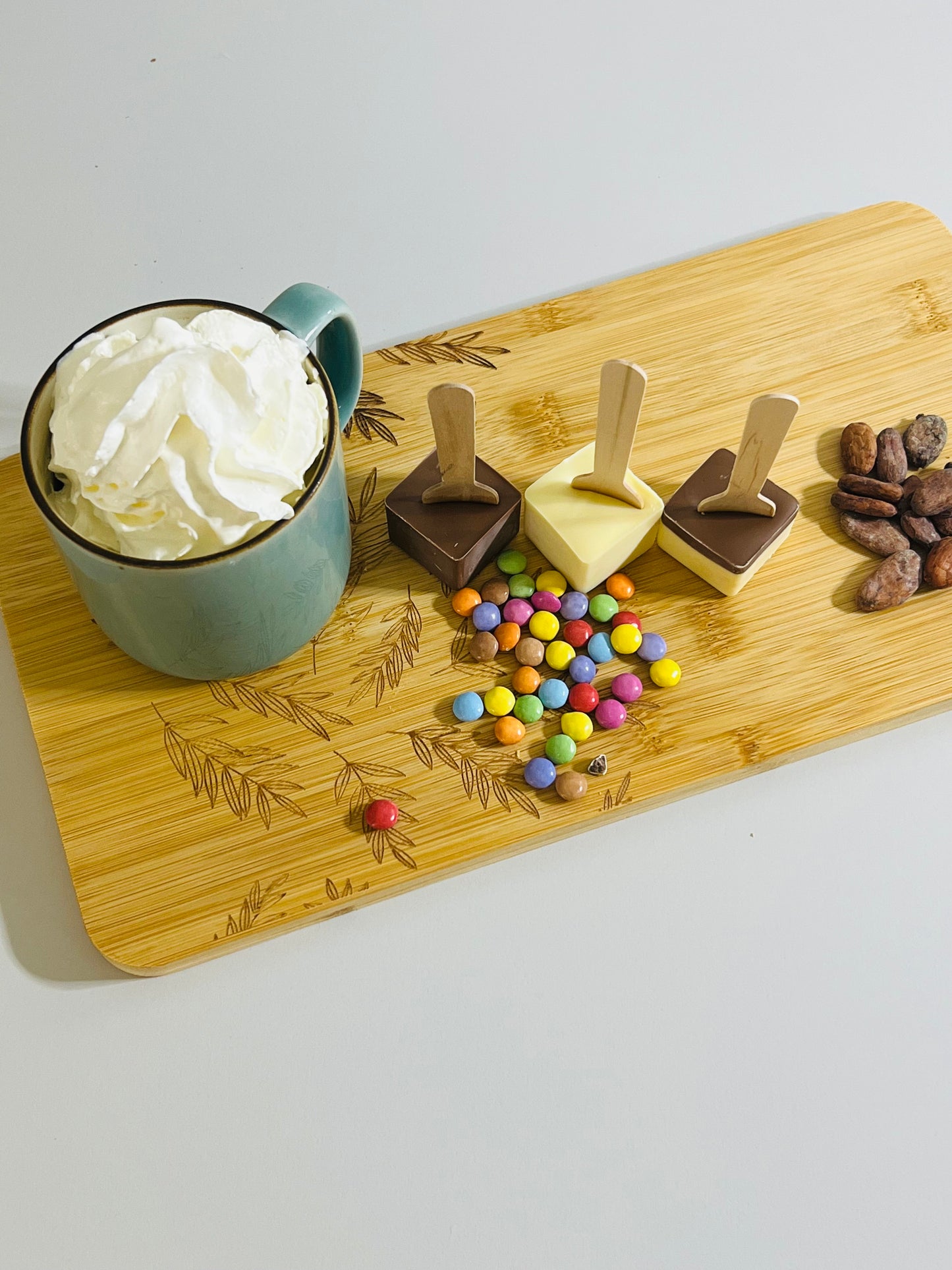 Hot Chocolate Spoon - with Chocolate Beans